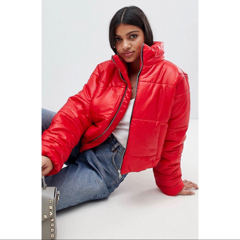 Red Oversize Puffer Coat